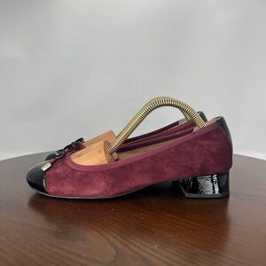 Vionic‎ Mod Daphne Pump Shoes Women's 7 Red Suede Comfort Slip On Heel TVW5077